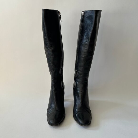 GUCCI BY TOM FORD GG INTERLOCKING BLACK LEATHER BOOTS - Picture 6 of 10